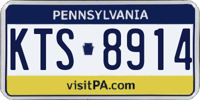 PA license plate KTS8914
