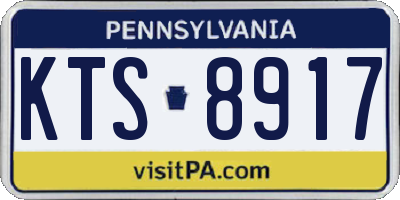 PA license plate KTS8917