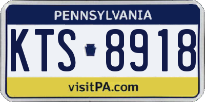 PA license plate KTS8918