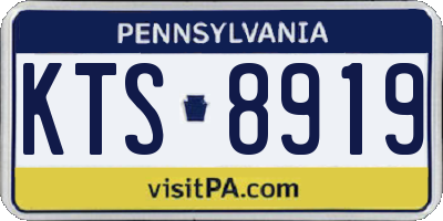 PA license plate KTS8919