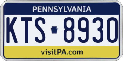 PA license plate KTS8930