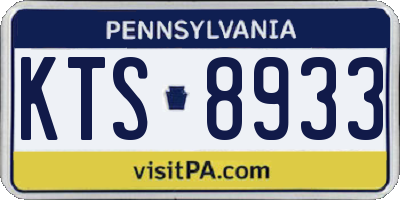 PA license plate KTS8933