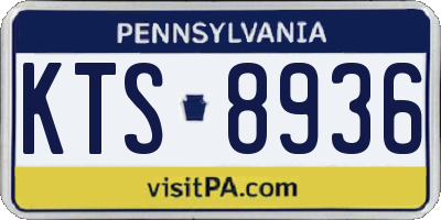PA license plate KTS8936