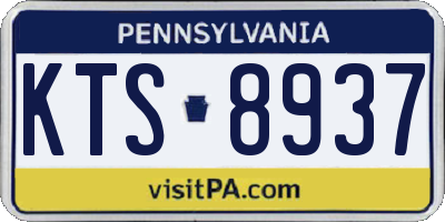 PA license plate KTS8937