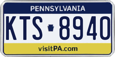 PA license plate KTS8940
