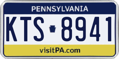 PA license plate KTS8941