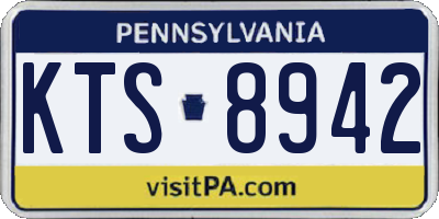 PA license plate KTS8942