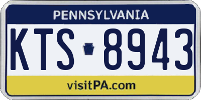PA license plate KTS8943