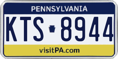 PA license plate KTS8944