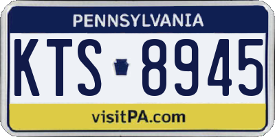 PA license plate KTS8945