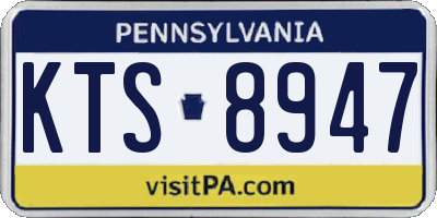 PA license plate KTS8947
