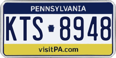 PA license plate KTS8948