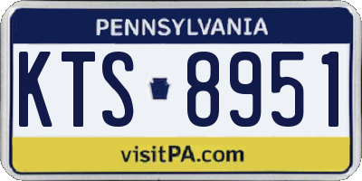 PA license plate KTS8951