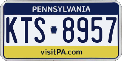 PA license plate KTS8957