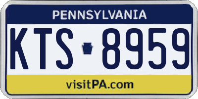PA license plate KTS8959