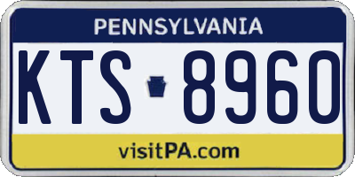 PA license plate KTS8960