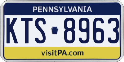 PA license plate KTS8963