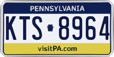 PA license plate KTS8964