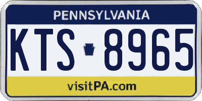 PA license plate KTS8965