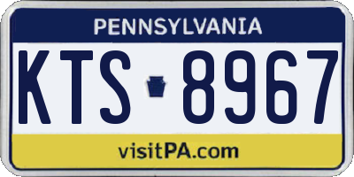 PA license plate KTS8967