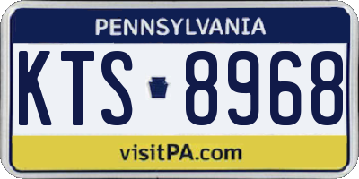 PA license plate KTS8968