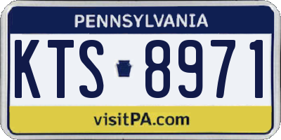 PA license plate KTS8971