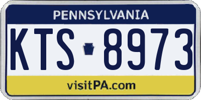 PA license plate KTS8973