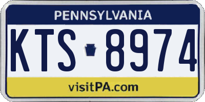 PA license plate KTS8974