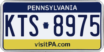 PA license plate KTS8975