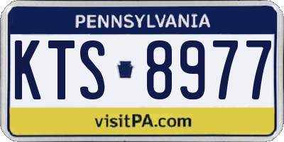 PA license plate KTS8977