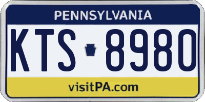 PA license plate KTS8980