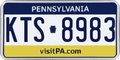 PA license plate KTS8983