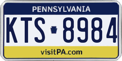 PA license plate KTS8984