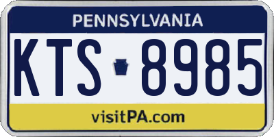 PA license plate KTS8985