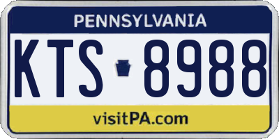 PA license plate KTS8988