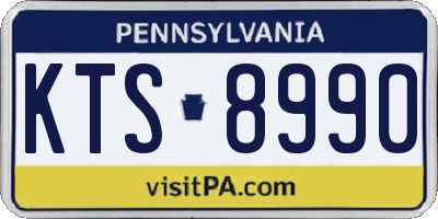 PA license plate KTS8990