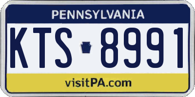 PA license plate KTS8991