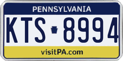 PA license plate KTS8994