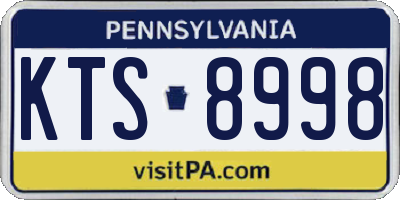 PA license plate KTS8998