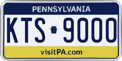 PA license plate KTS9000