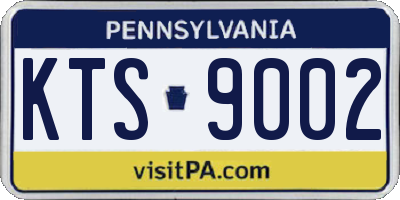 PA license plate KTS9002