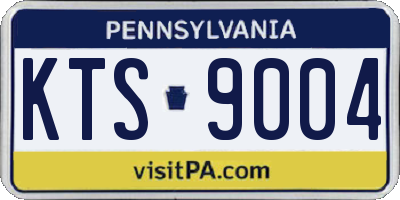 PA license plate KTS9004