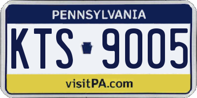 PA license plate KTS9005