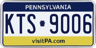 PA license plate KTS9006