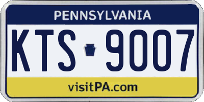 PA license plate KTS9007