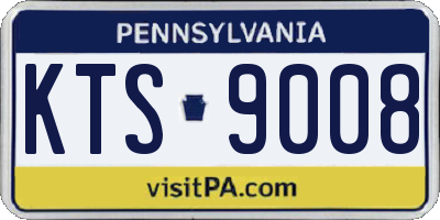 PA license plate KTS9008