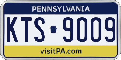 PA license plate KTS9009