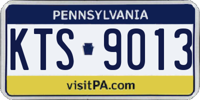 PA license plate KTS9013