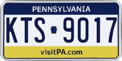 PA license plate KTS9017
