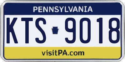 PA license plate KTS9018